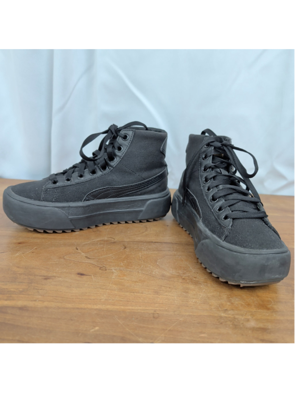 Ladies' Puma Kaia Black Platform Sneakers US 6